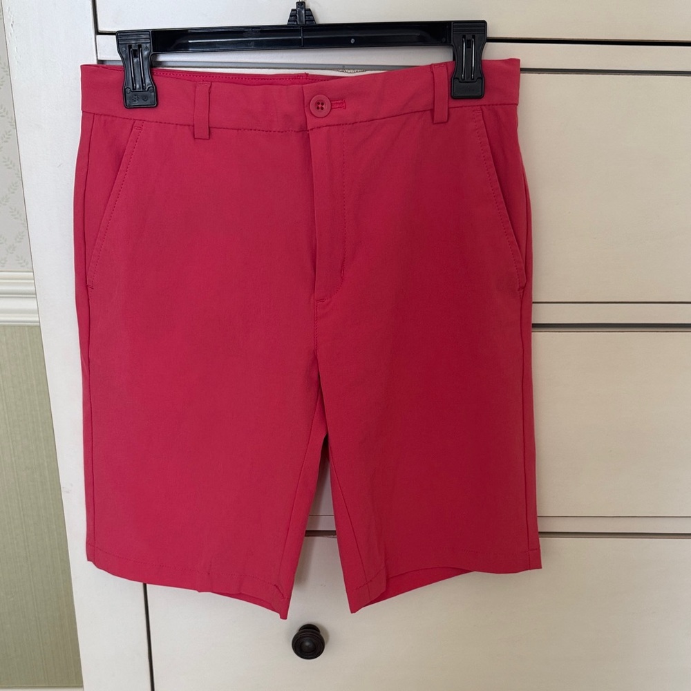 Vineyard Vines Boy’s Pink Vibrant  Flat Front Shorts Adjustable Waist, like new.